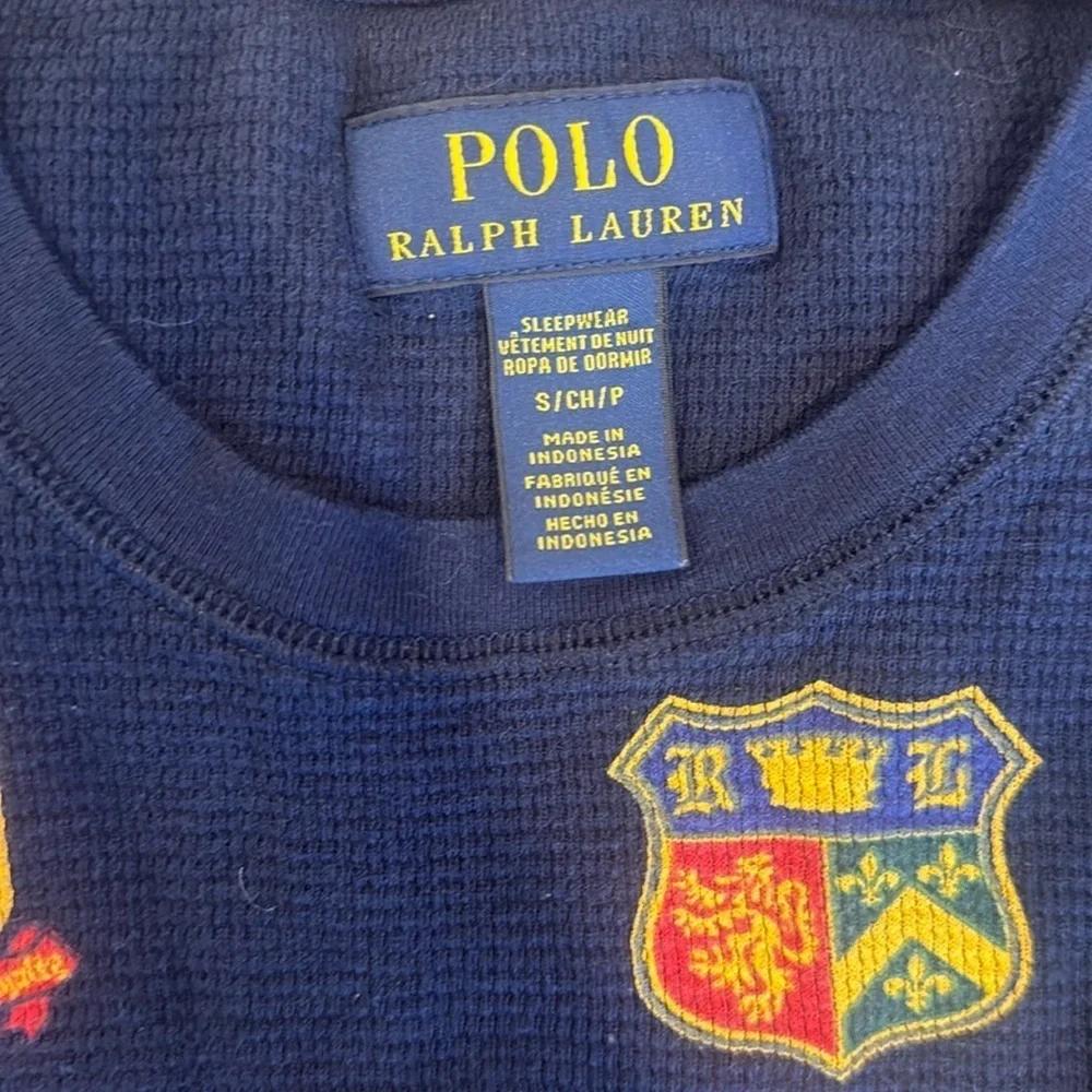 Polo by Ralph Lauren Navy Sleepwear with Crest Design